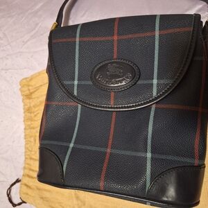 Burberry Blue and Red Checkered Women's Bag